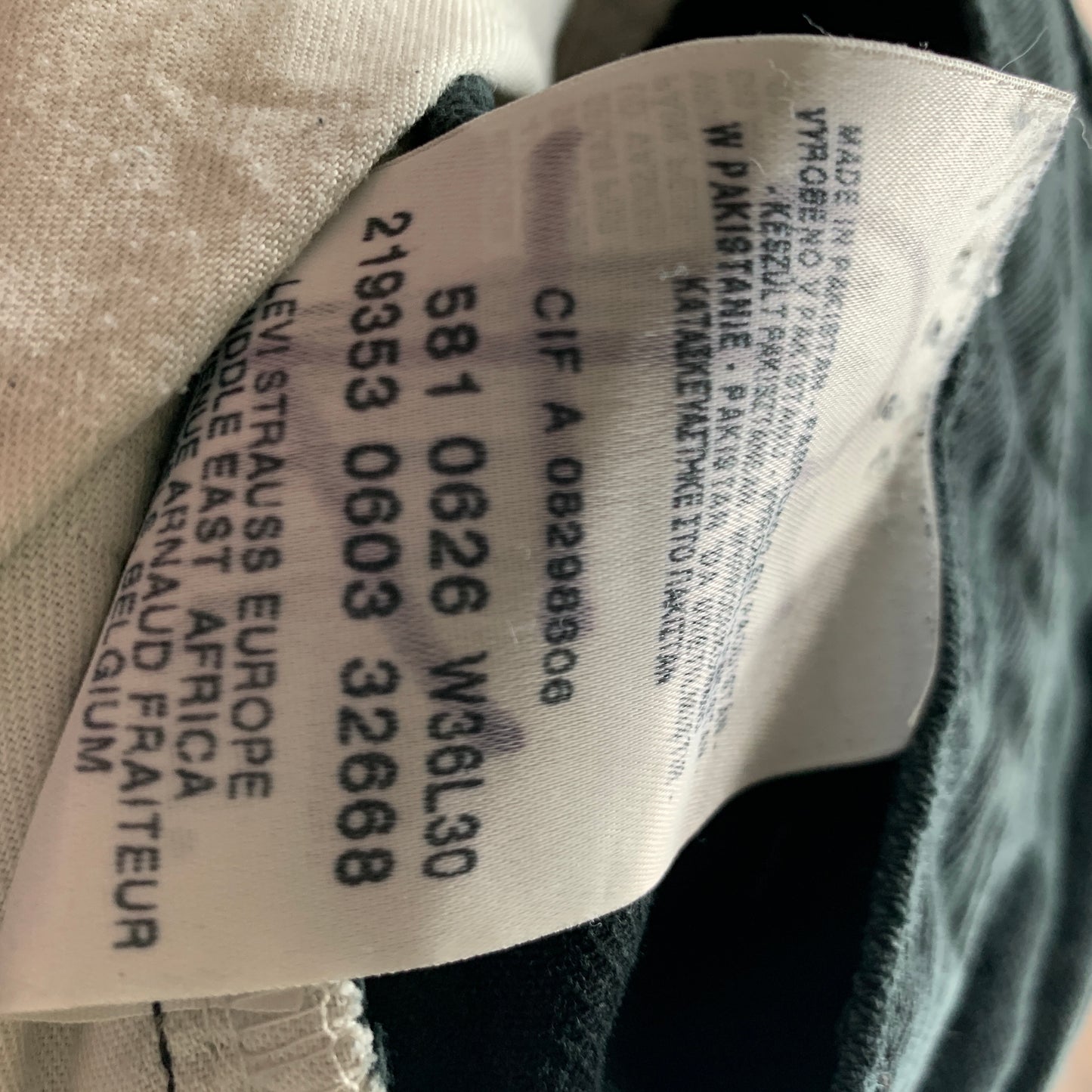 Vintage LEVI'S 581 Jeans W36 L30 Mens Regular Fit Straight Green