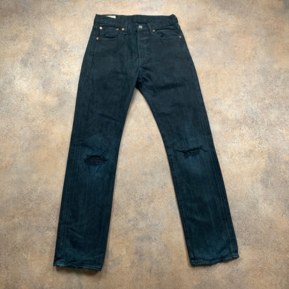 LEVI'S 501 Jeans W28 L32 Mens Regular Fit Straight Black