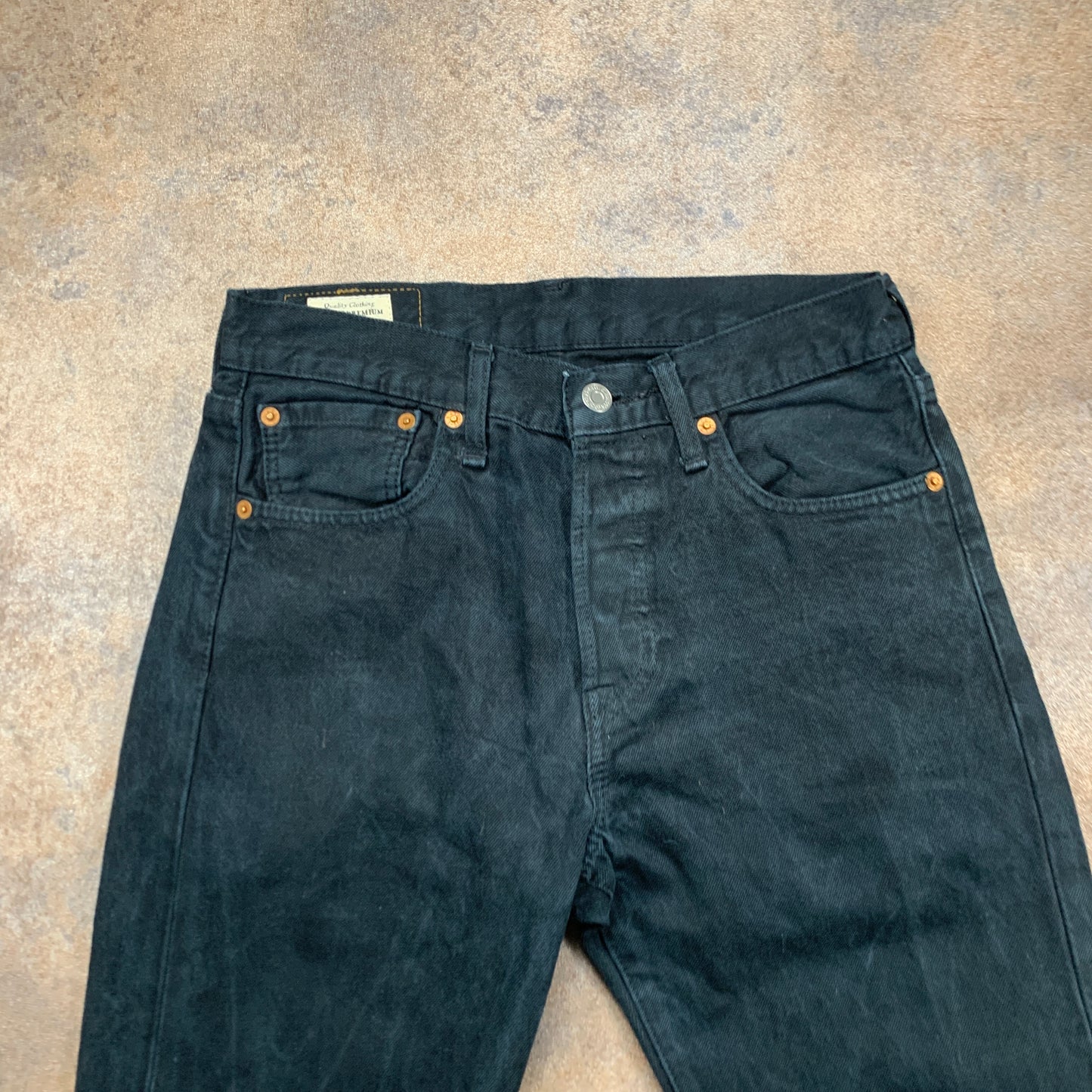 LEVI'S 501 Jeans W28 L32 Mens Regular Fit Straight Black