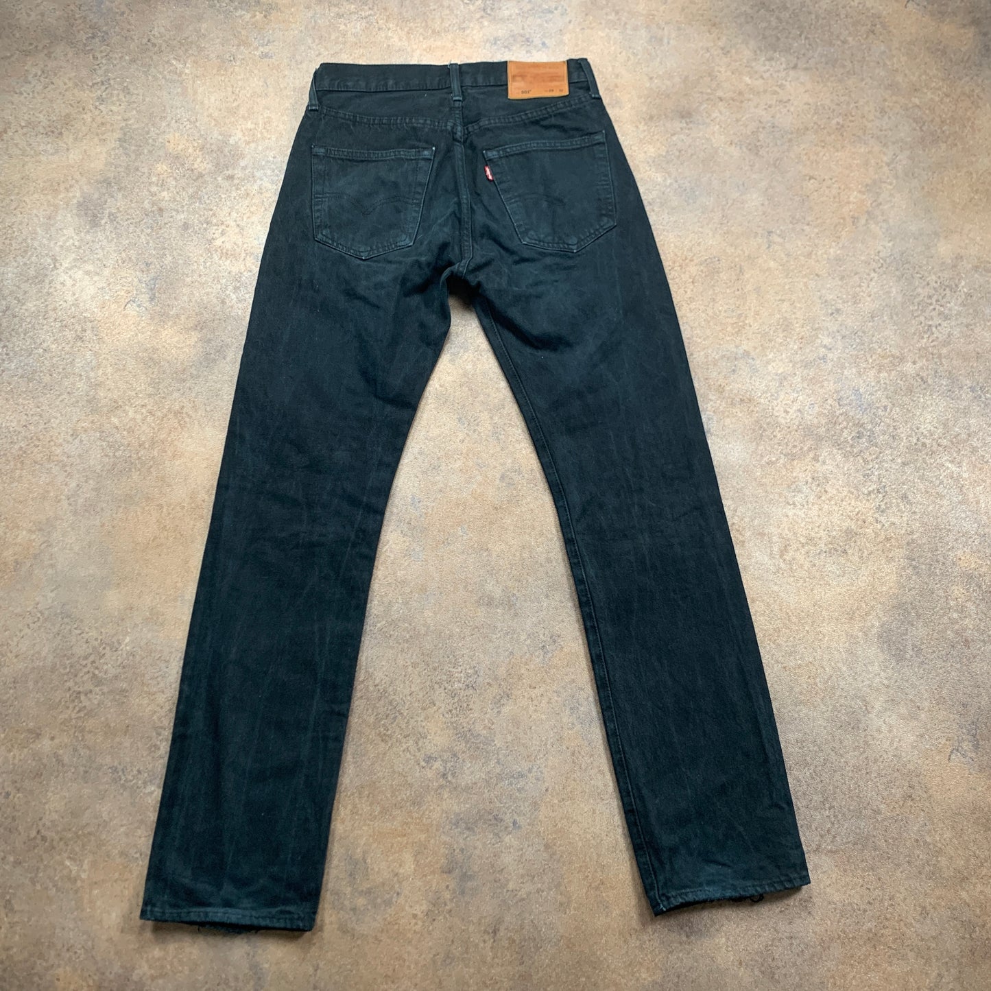 LEVI'S 501 Jeans W28 L32 Mens Regular Fit Straight Black