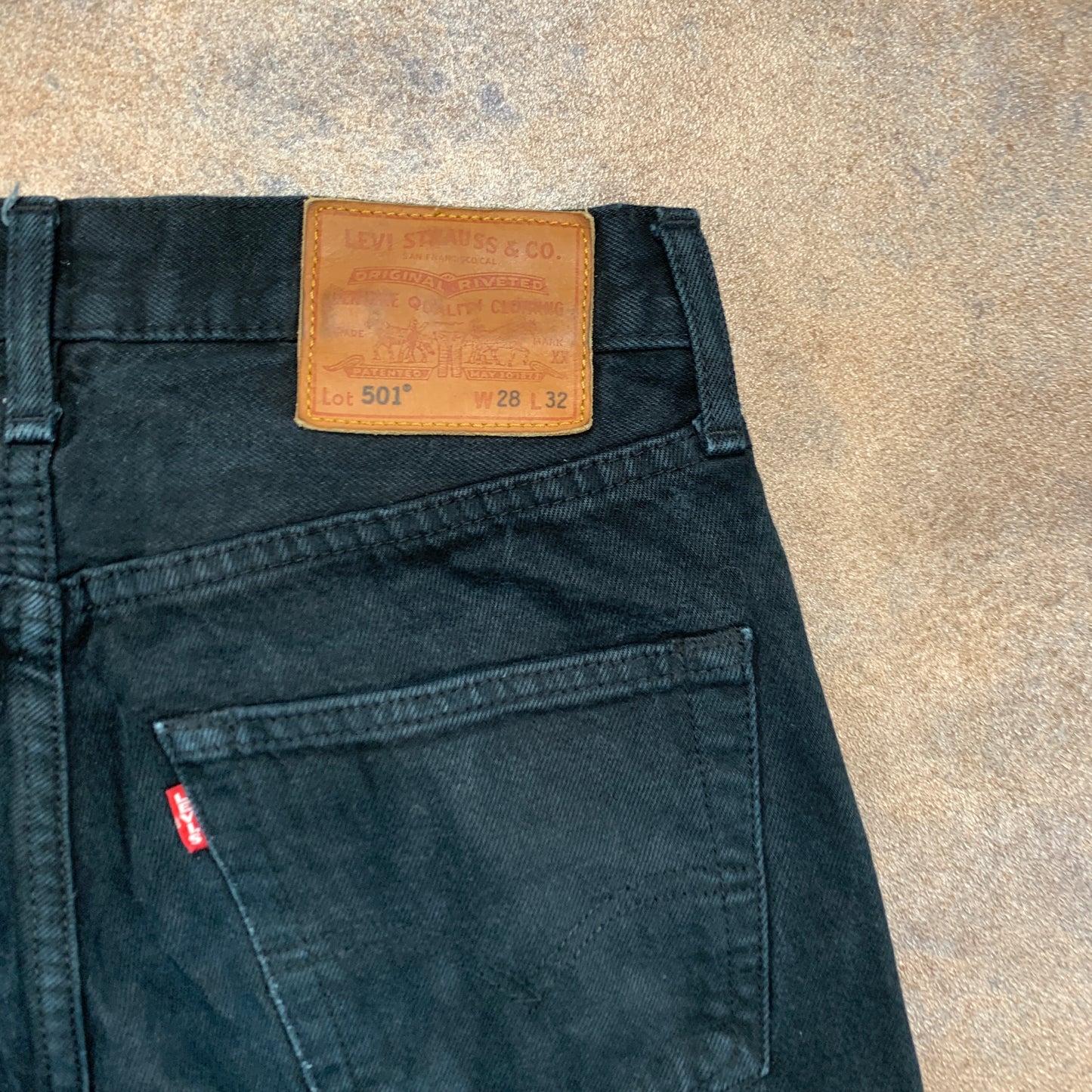 LEVI'S 501 Jeans W28 L32 Mens Regular Fit Straight Black