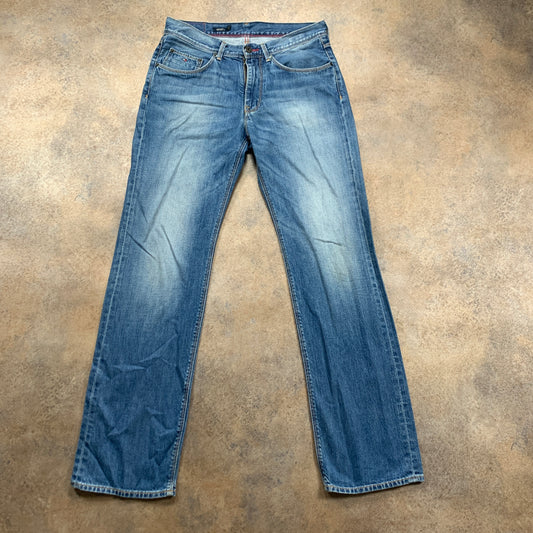 Tommy Hilfiger Jeans W32 L33 Mens Relaxed Fit Straight Blue