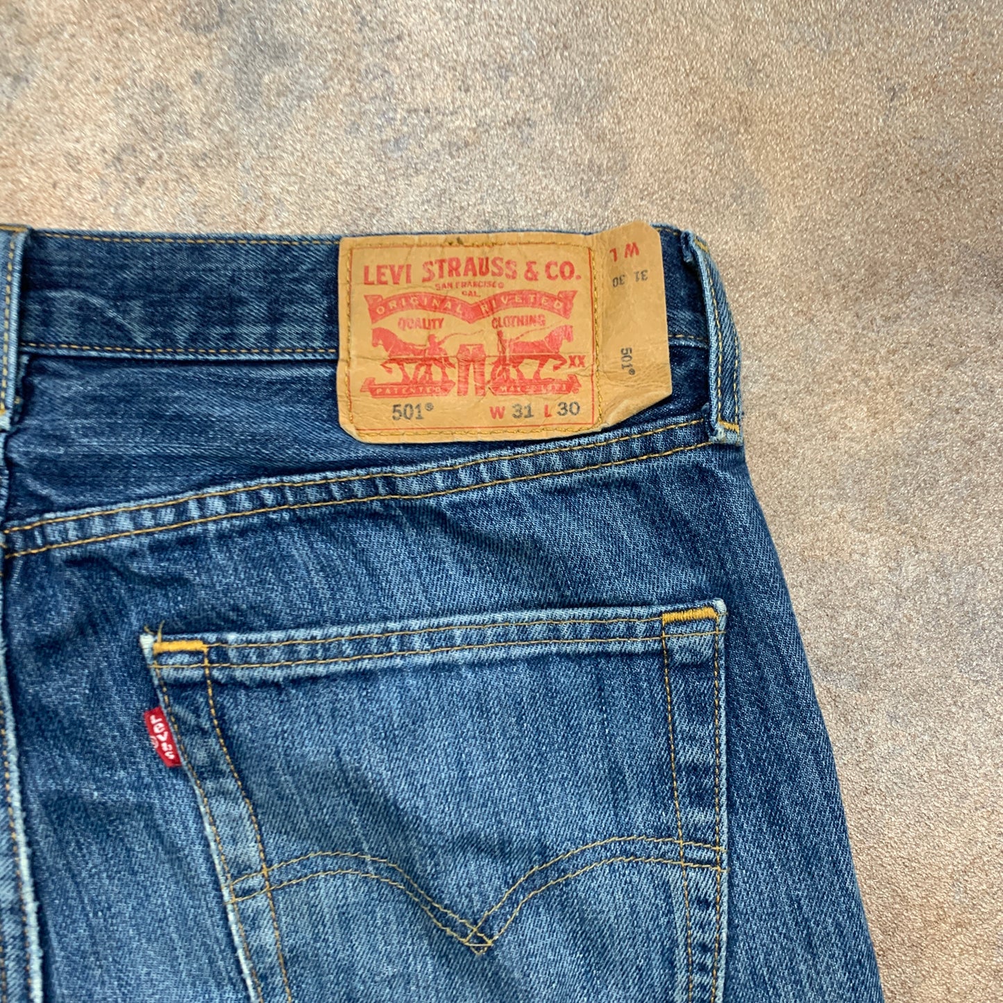 LEVI'S 501 Jeans W31 L30 Mens Regular Fit Straight Blue