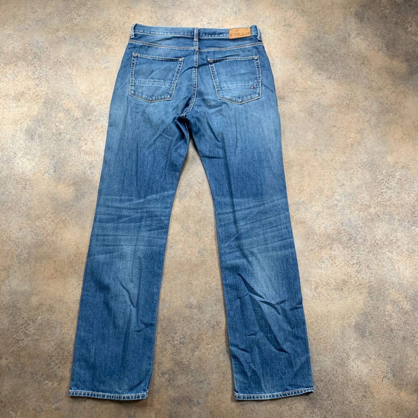 Tommy Hilfiger Jeans W32 L33 Mens Relaxed Fit Straight Blue