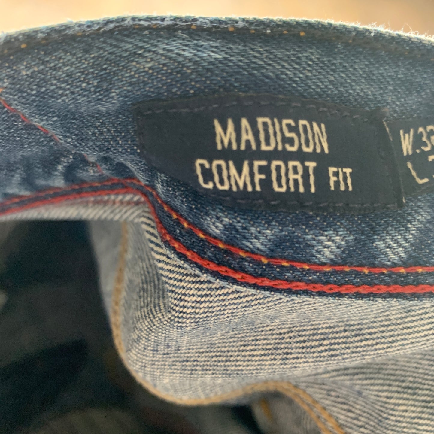 Tommy Hilfiger Jeans W32 L33 Mens Relaxed Fit Straight Blue
