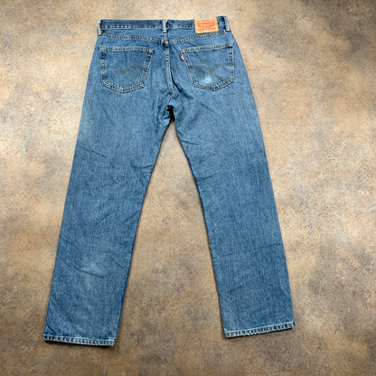 LEVI'S 505 Jeans W34 L30 Mens Regular Fit Straight Blue