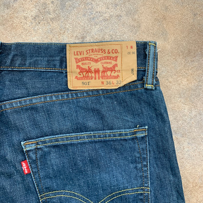 LEVI'S 501 Jeans W36 L24 Mens Regular Fit Straight Blue