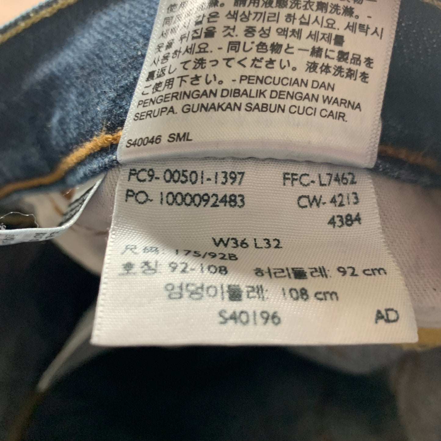 LEVI'S 501 Jeans W36 L24 Mens Regular Fit Straight Blue
