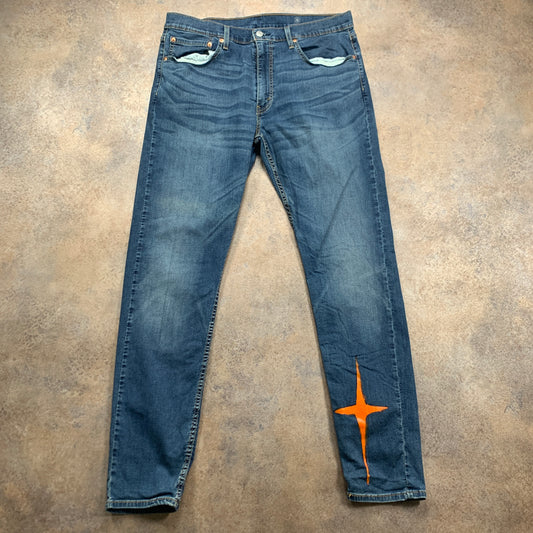 LEVI'S 512 Jeans W36 L33 Mens Slim Fit Tapered Blue