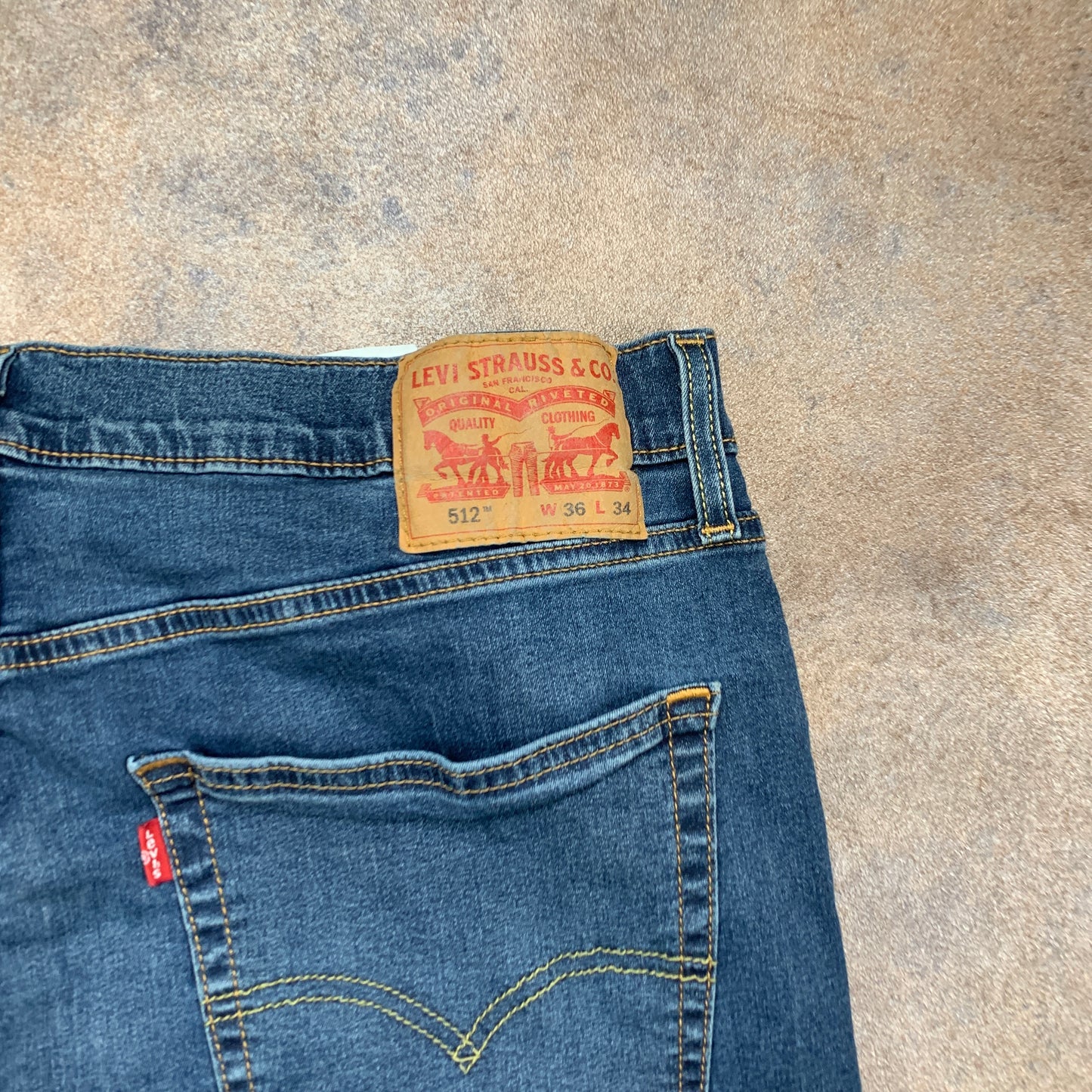 LEVI'S 512 Jeans W36 L33 Mens Slim Fit Tapered Blue
