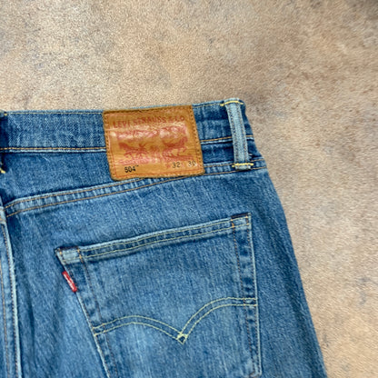 LEVI'S 504 Jeans W32 L30 Mens Regular Fit Straight Blue