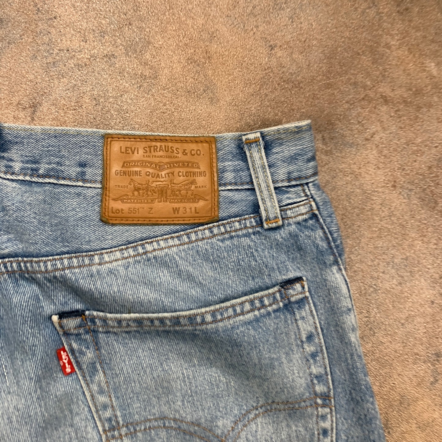 LEVI'S 551 Jeans W31 L27 Mens Regular Fit Straight Blue