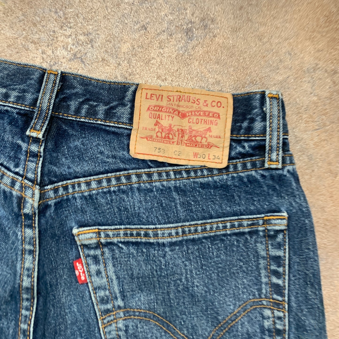 Vintage LEVI'S 753 Jeans W30 L33 Mens Regular Fit Straight Blue