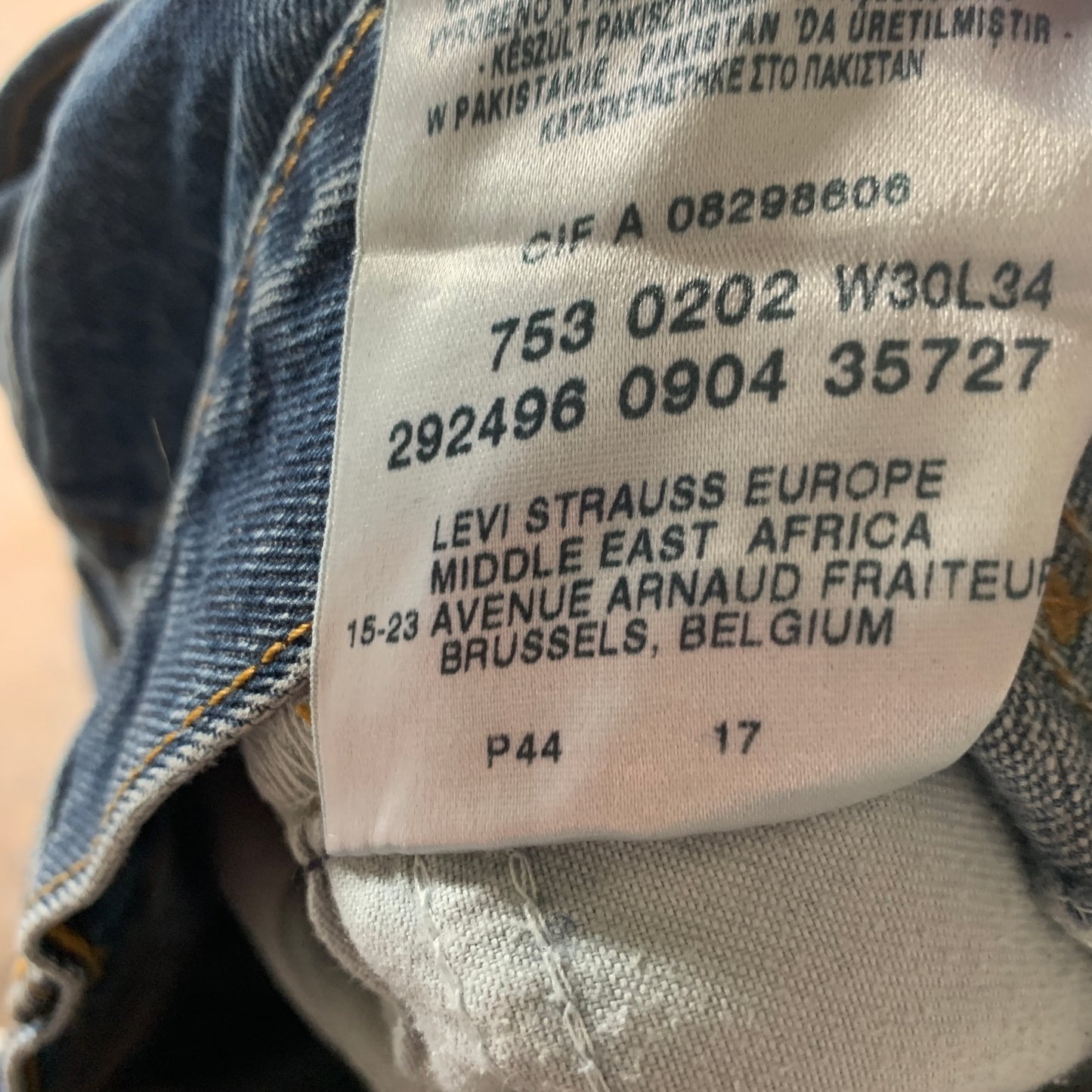 Vintage LEVI'S 753 Jeans W30 L33 Mens Regular Fit Straight Blue