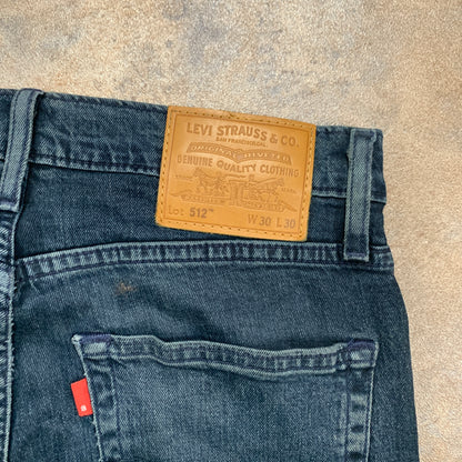 LEVI'S 512 Jeans W30 L29 Mens Slim Fit Tapered Blue