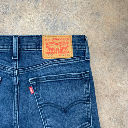 LEVI'S 519 Jeans W30 L29 Mens Skinny Fit Blue