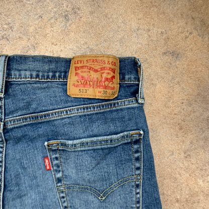 LEVI'S 513 Jeans W30 L31 Mens Slim Fit Blue