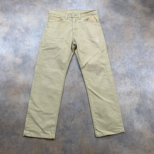 LEVI'S 751 Jeans W30 L28 Mens Regular Fit Straight Beige