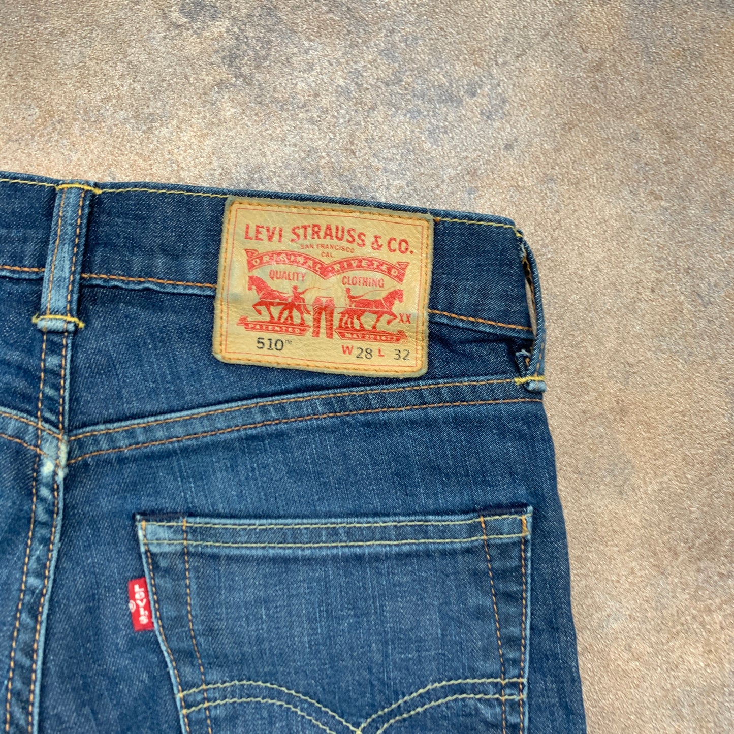LEVI'S 510 Jeans W28 L32 Mens Skinny Fit Blue
