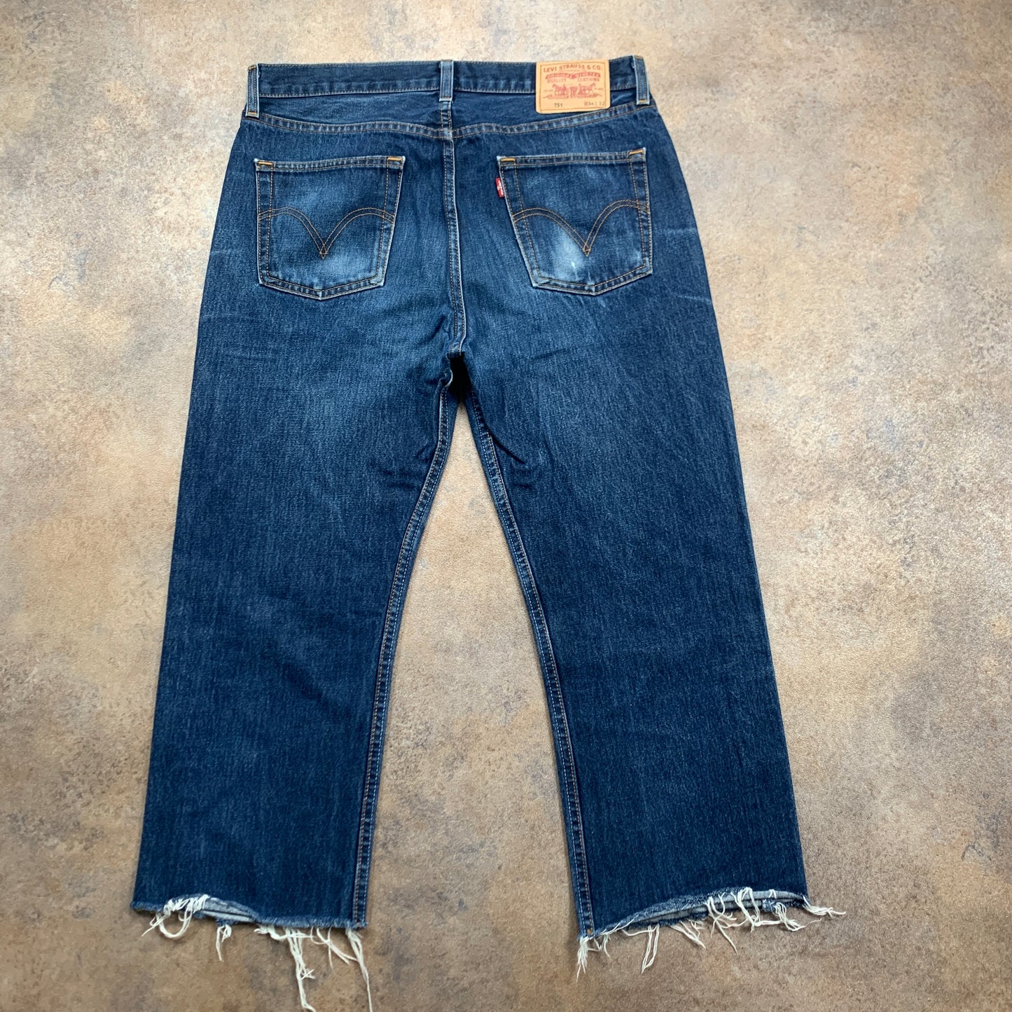 LEVI'S 751 Jeans W34 L24 Mens Regular Fit Straight Blue