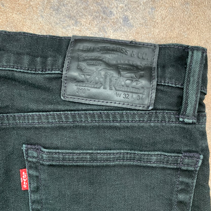 LEVI'S 510 Jeans W32 L31 Mens Skinny Fit Black