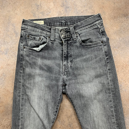 LEVI'S 519 Jeans W28 L31 Mens Skinny Fit Grey