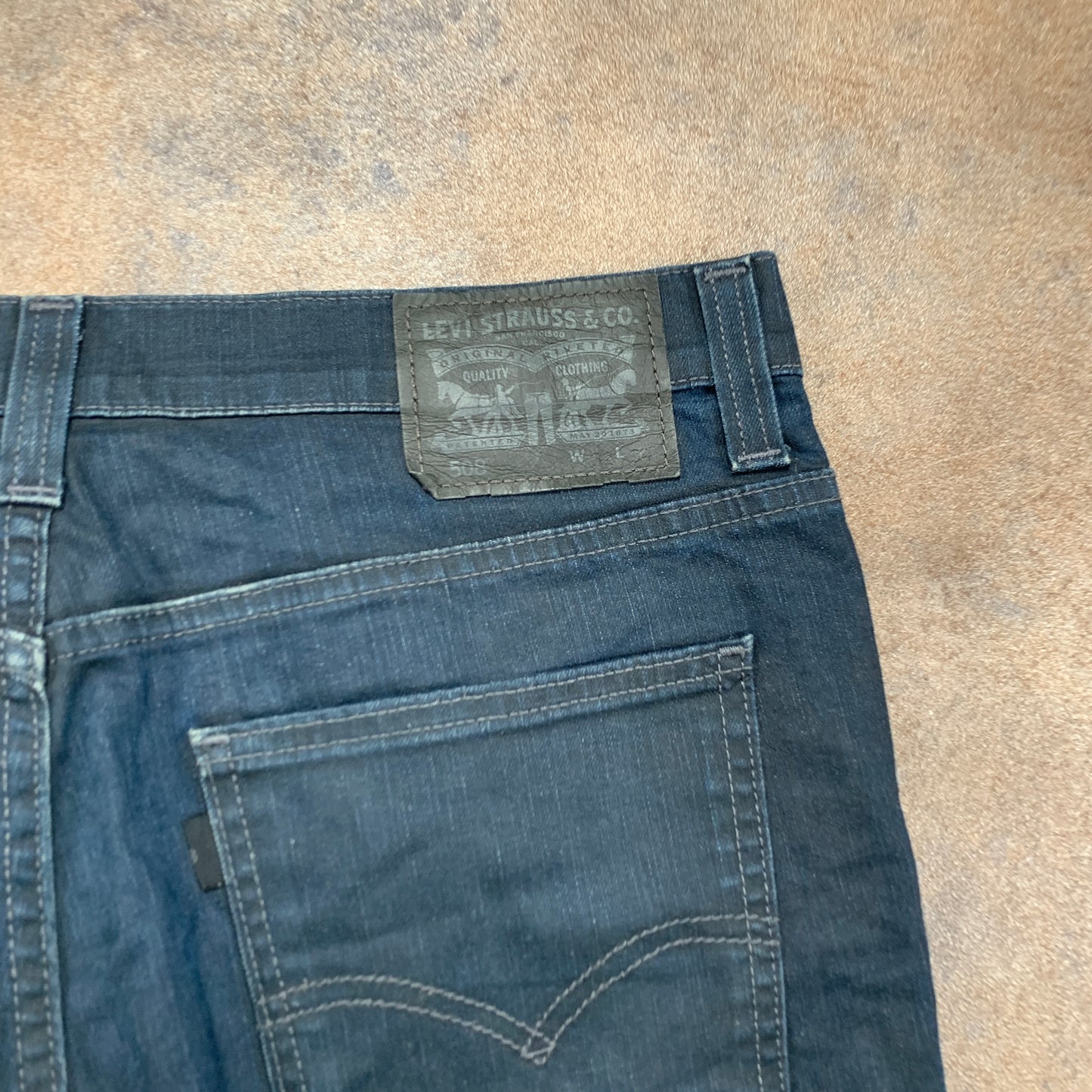 LEVI'S 508 Jeans W32 L34 Mens Slim Fit Straight Blue