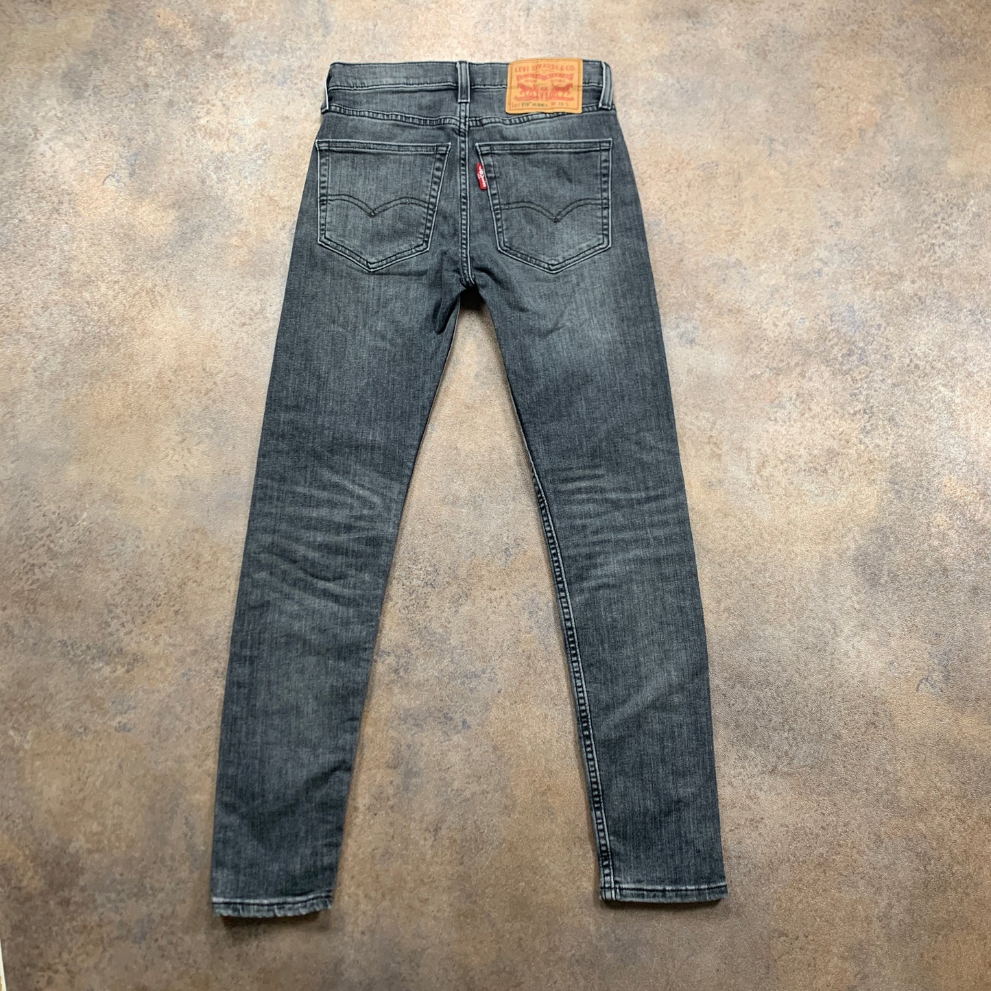 LEVI'S 519 Jeans W28 L29 Mens Skinny Fit Grey