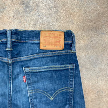 LEVI'S 519 Jeans W32 L28 Mens Skinny Fit Blue