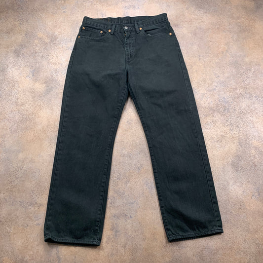 Vintage LEVI'S 751 Jeans W34 L30 Mens Regular Fit Straight Black