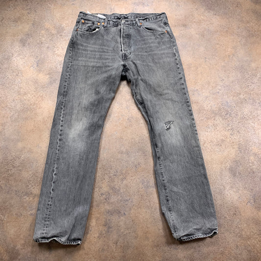 LEVI'S 501 Jeans W34 L32 Mens Regular Fit Straight Grey