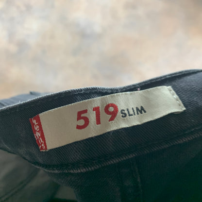 Vintage LEVI'S 519 Jeans W34 L34 Mens Slim Fit Grey