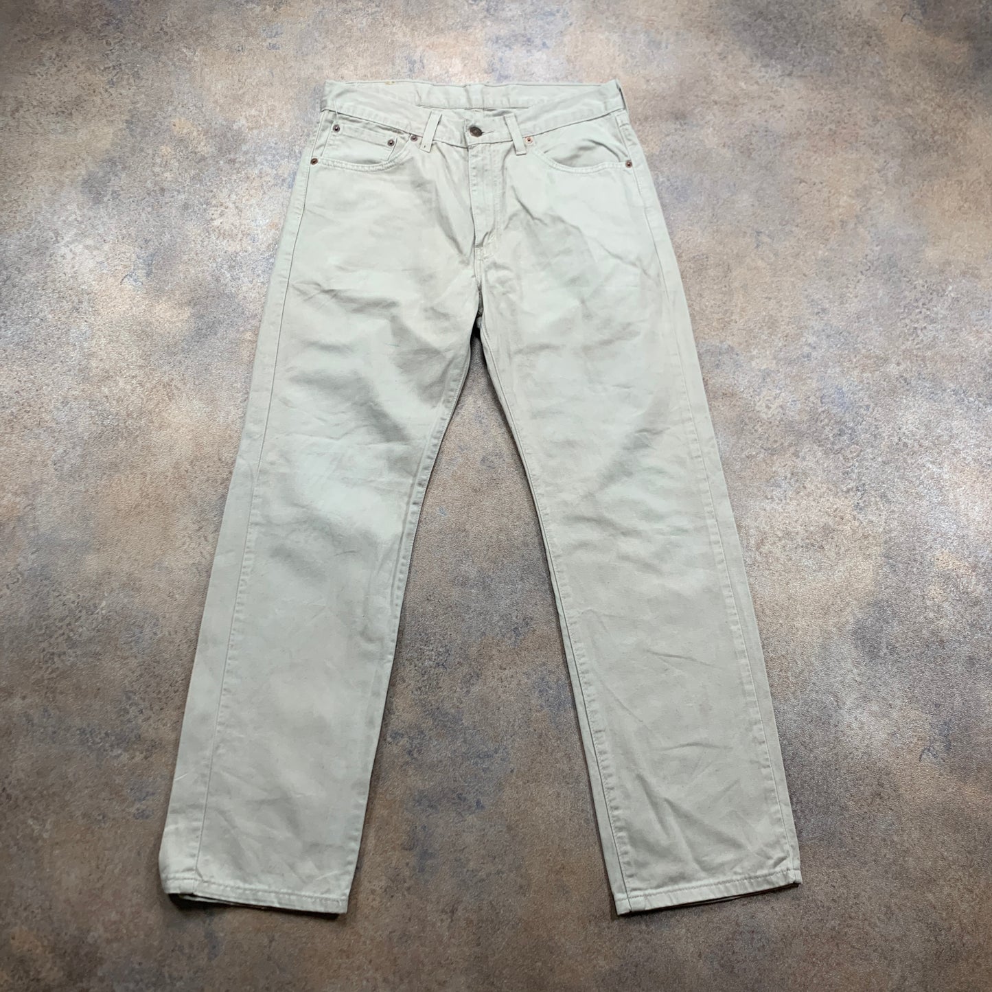 Vintage LEVI'S 581 Jeans W32 L30 Mens Regular Fit Straight Beige