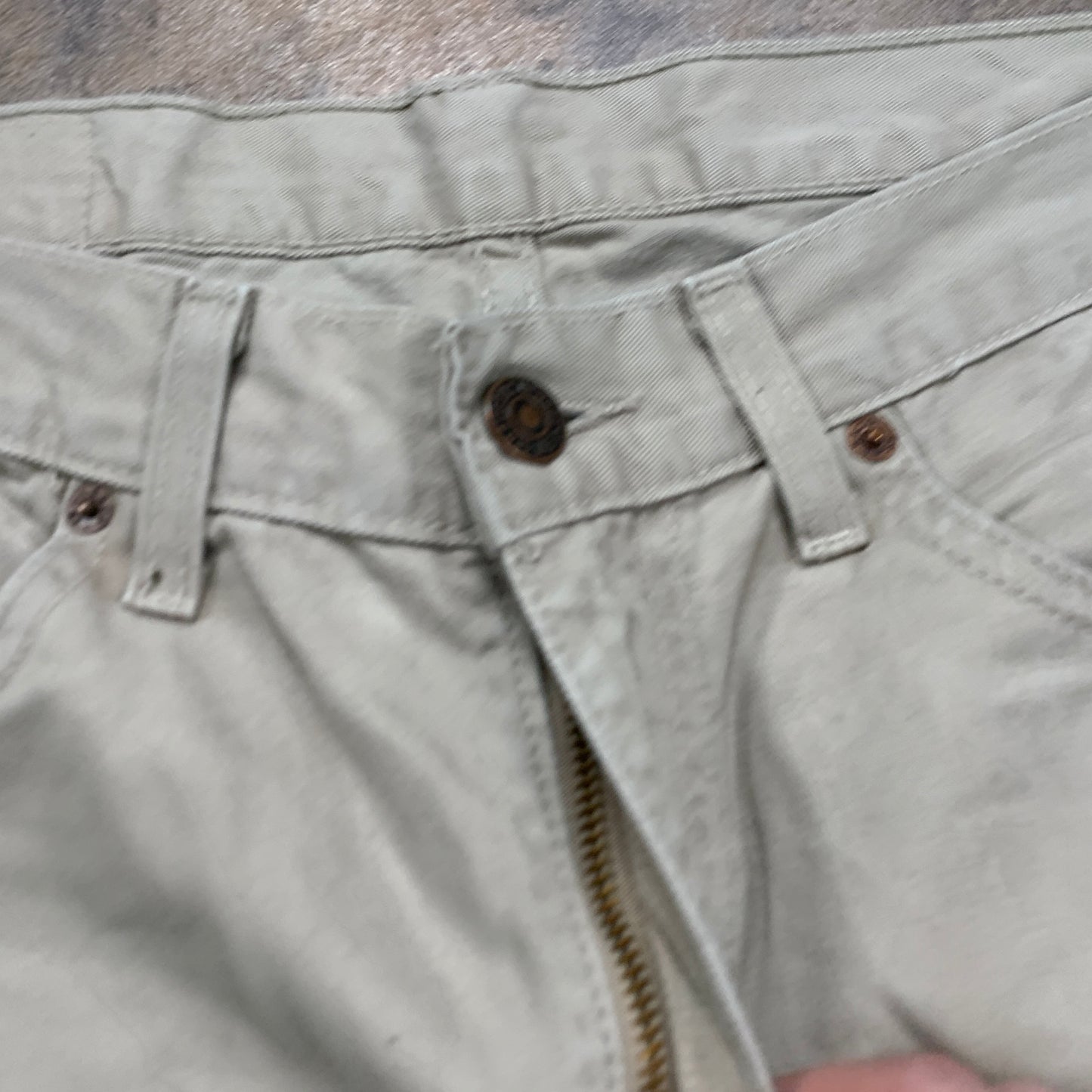 Vintage LEVI'S 581 Jeans W32 L30 Mens Regular Fit Straight Beige