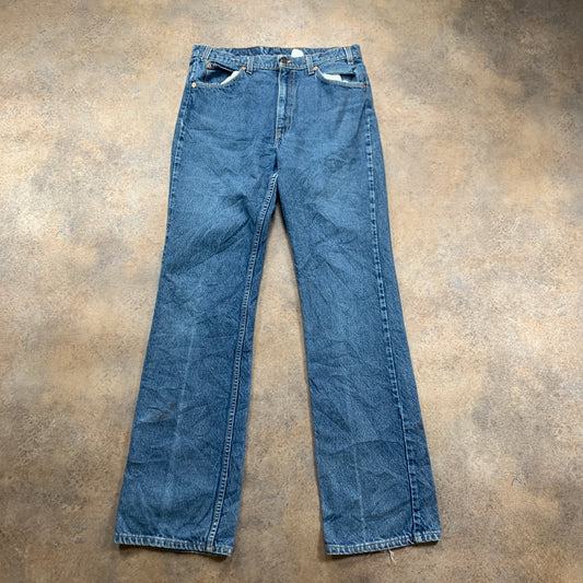 Vintage LEVI'S 517 Jeans W35 L35 Mens Bootcut Fit Blue 70s
