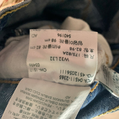 LEVI'S 511 Jeans W32 L30 Mens Slim Fit Blue