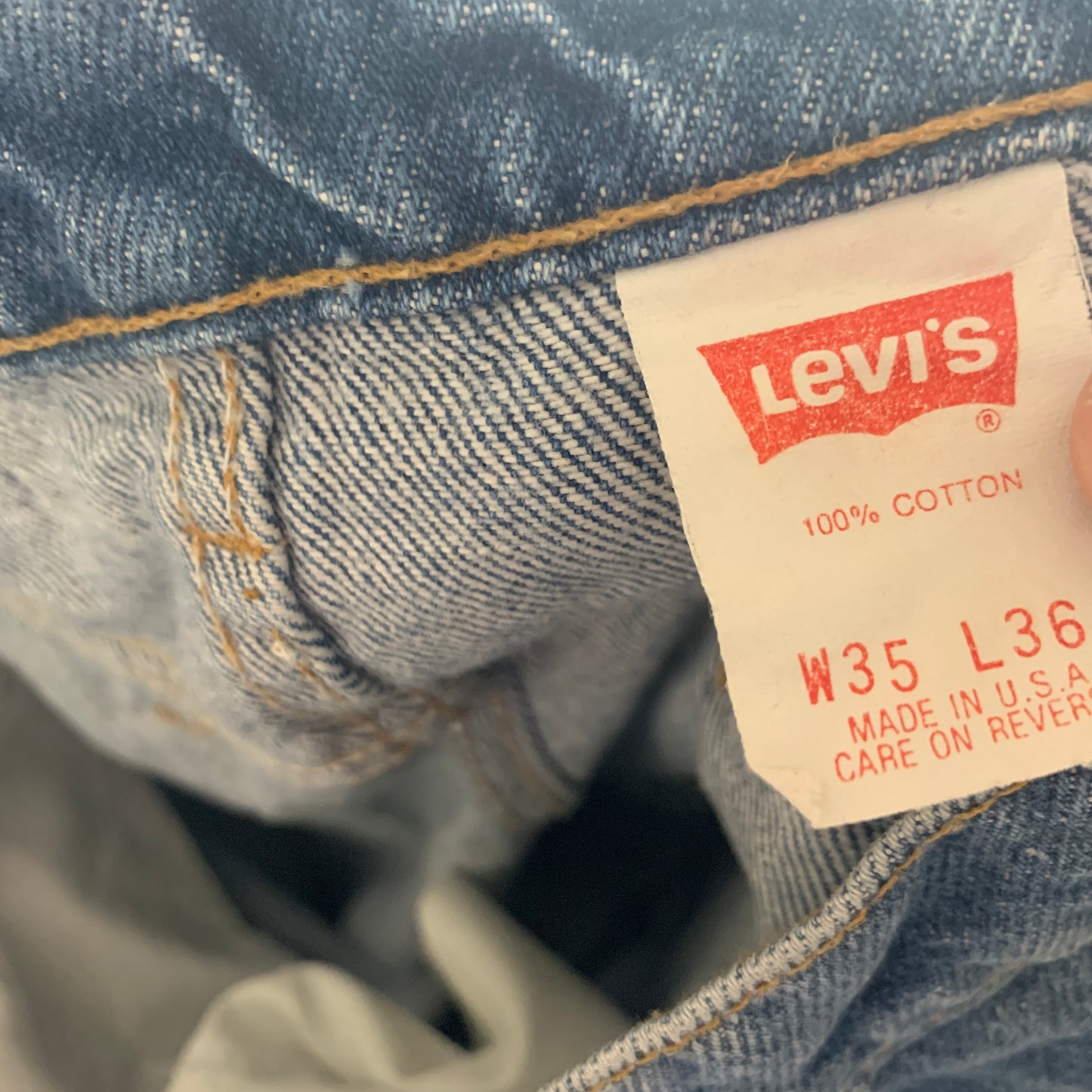 Vintage LEVI'S 517 Jeans W35 L35 Mens Bootcut Fit Blue 70s