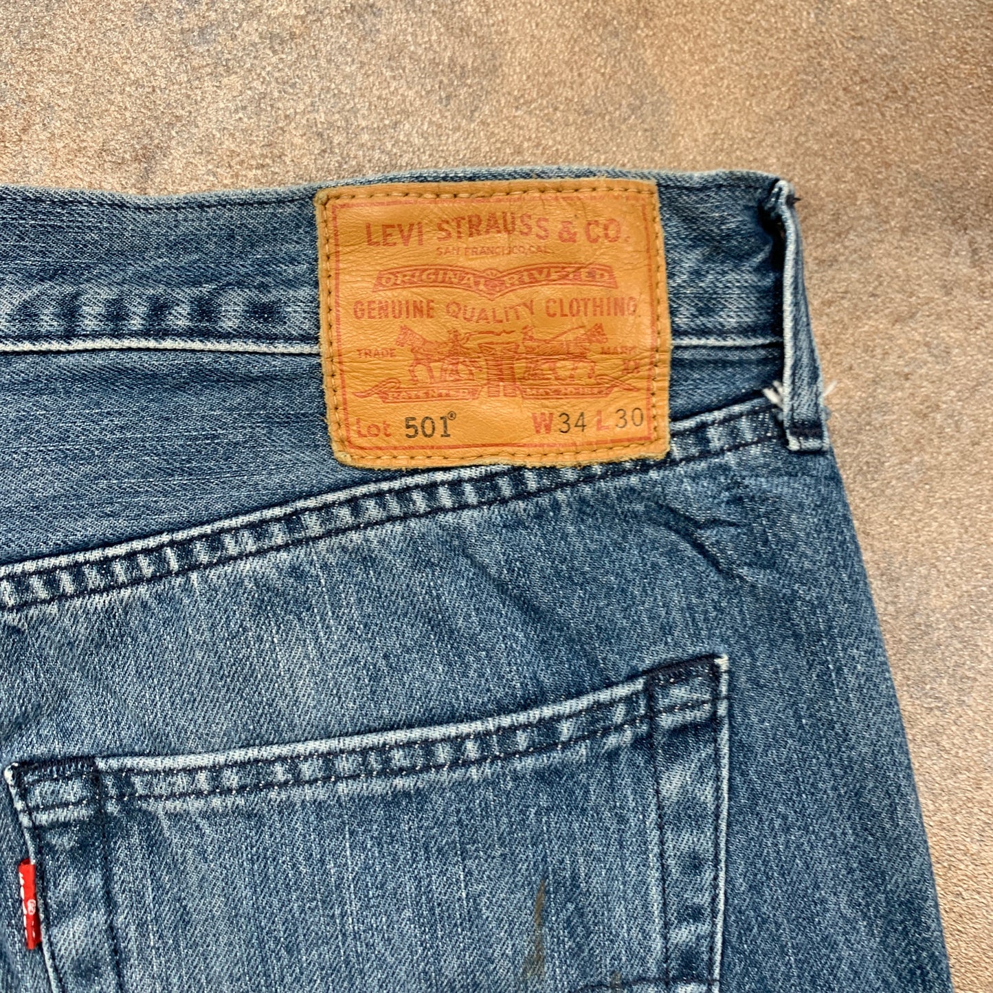 LEVI'S 501 Jeans W34 L27 Mens Regular Fit Straight Blue