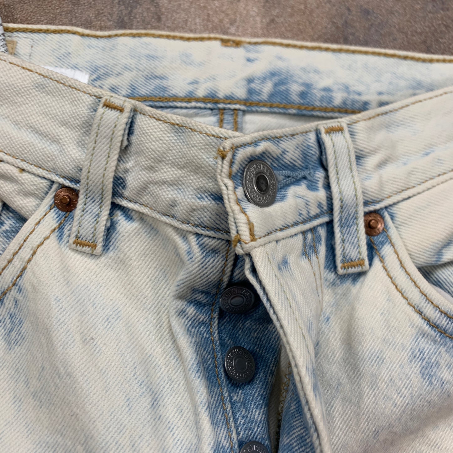 LEVI'S 501 Jeans W27 L31 Mens Regular Fit Tapered Blue