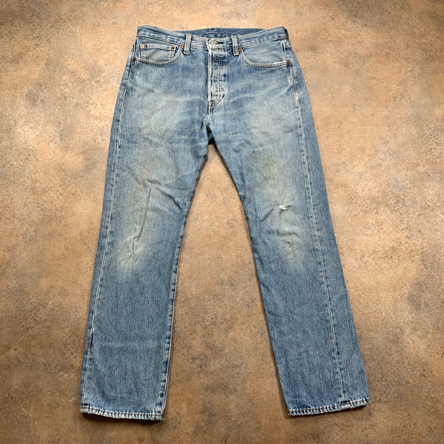 LEVI'S 501 Jeans W32 L30 Mens Regular Fit Straight Blue