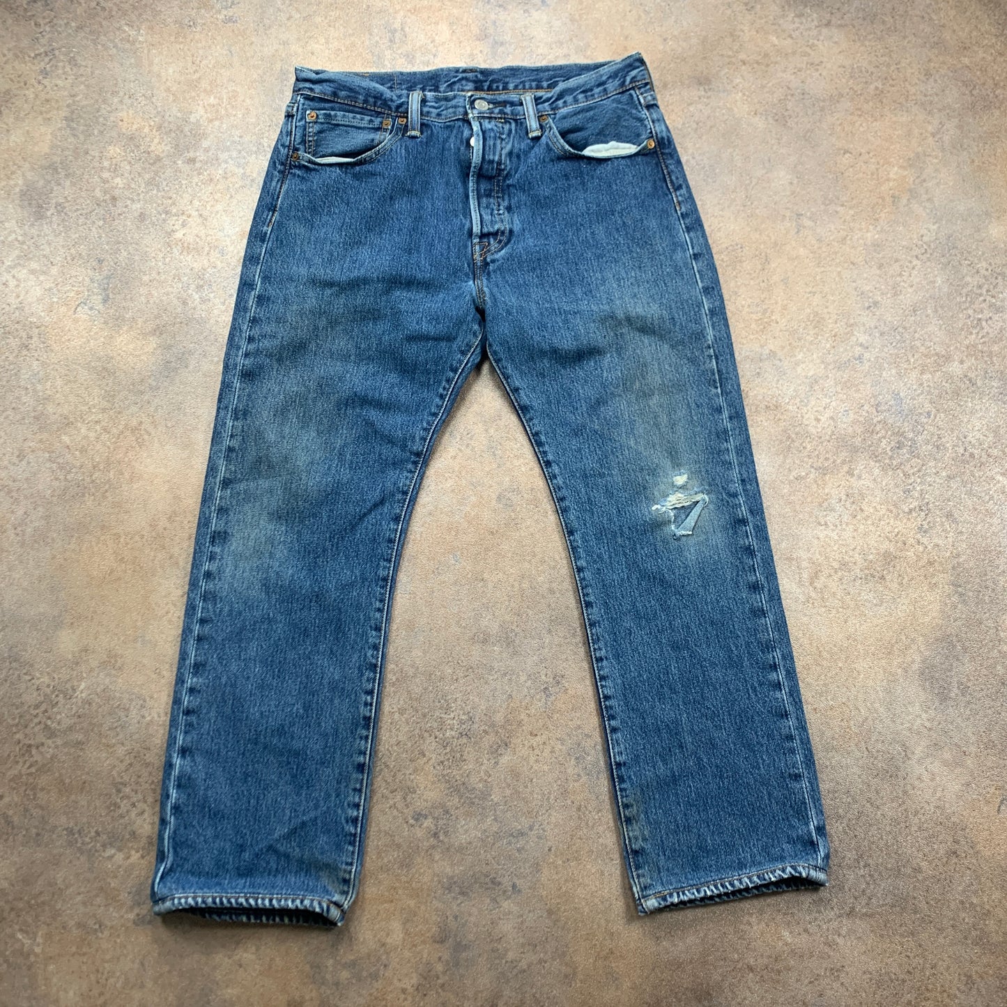 LEVI'S 501 Jeans W32 L27 Mens Regular Fit Straight Blue