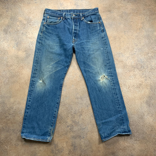 LEVI'S 501 Jeans W31 L26 Mens Regular Fit Straight Blue