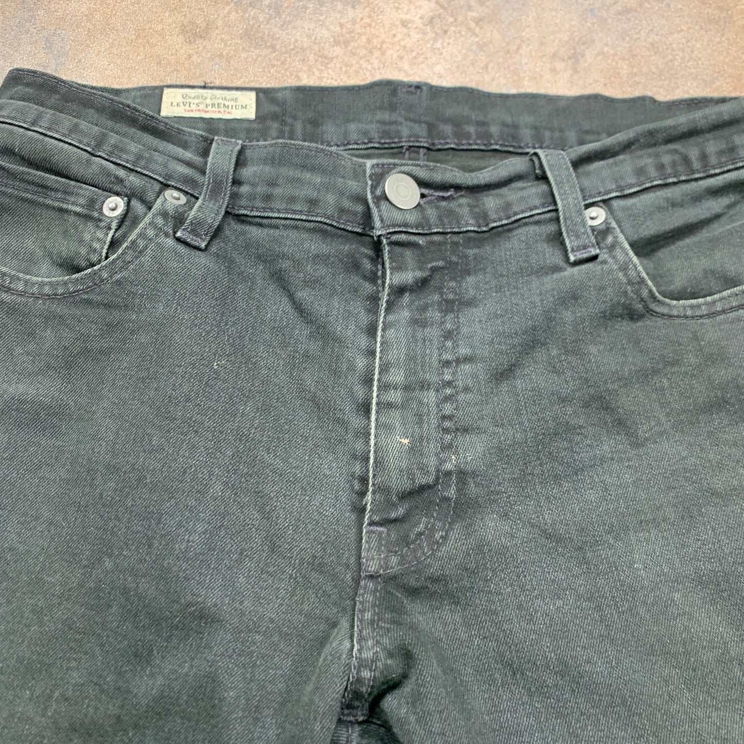 LEVI'S 511 Jeans W30 L29 Mens Slim Fit Dark Green
