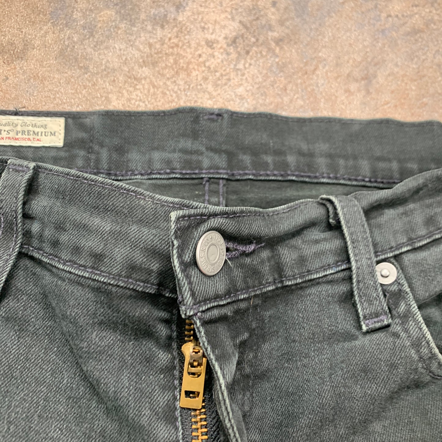 LEVI'S 511 Jeans W30 L29 Mens Slim Fit Dark Green