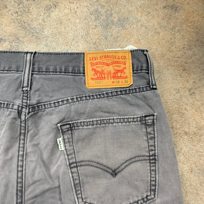 LEVI'S 514 Jeans W32 L32 Mens Regular Fit Straight Grey