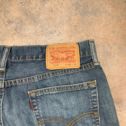 LEVI'S 514 Jeans W33 L29 Mens Regular Fit Straight Blue