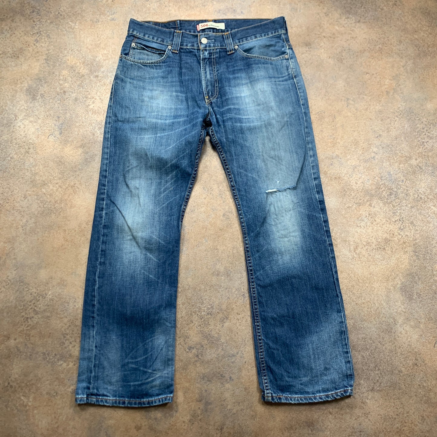 Vintage LEVI'S 506 Jeans W34 L30 Mens Relaxed Fit Straight Blue