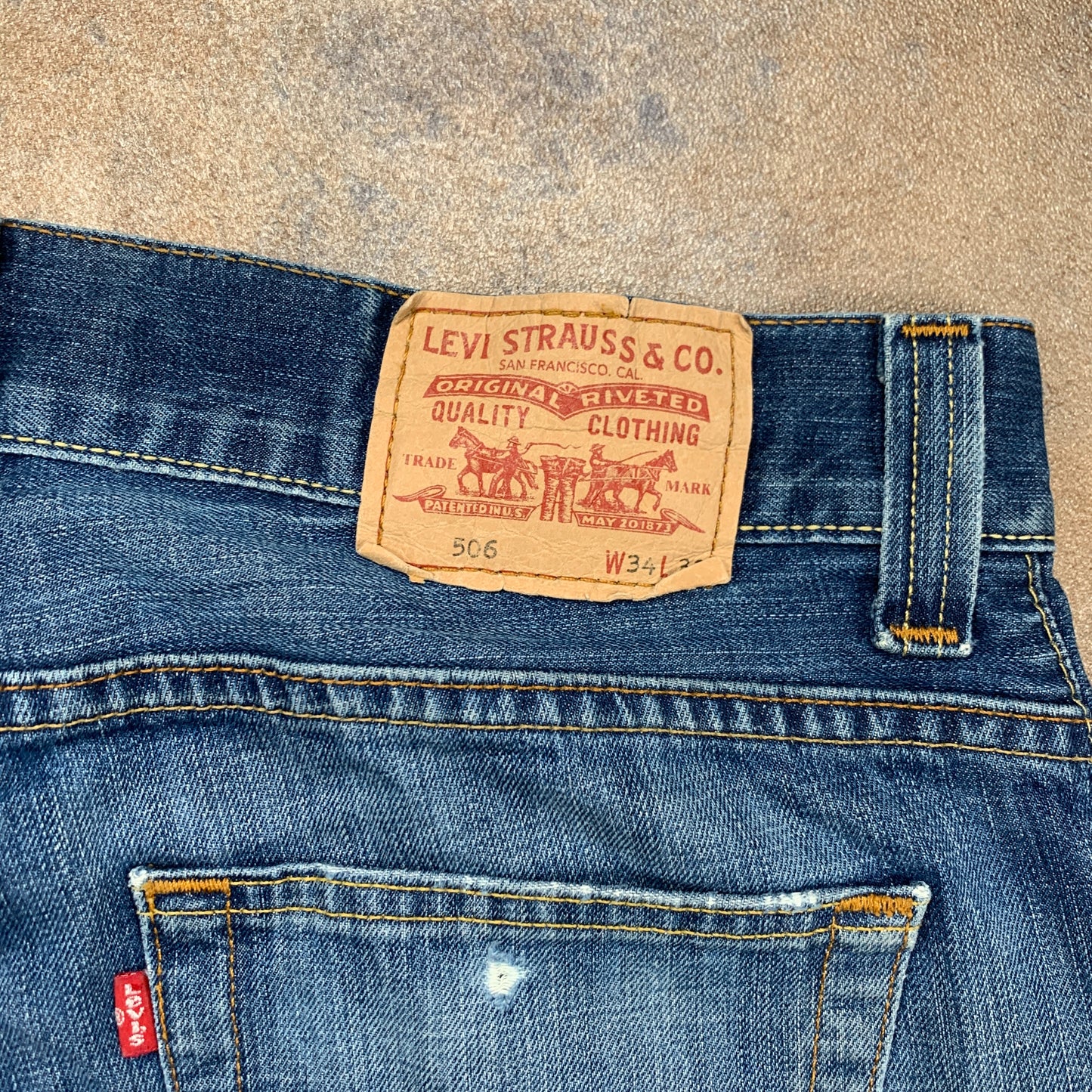 Vintage LEVI'S 506 Jeans W34 L30 Mens Relaxed Fit Straight Blue