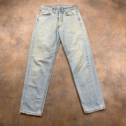 Vintage LEVI'S 518 Jeans W30 L32 Mens Regular Fit Tapered Blue 90s