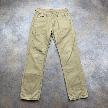 LEVI'S 514 Jeans W29 L30 Mens Regular Fit Straight Beige